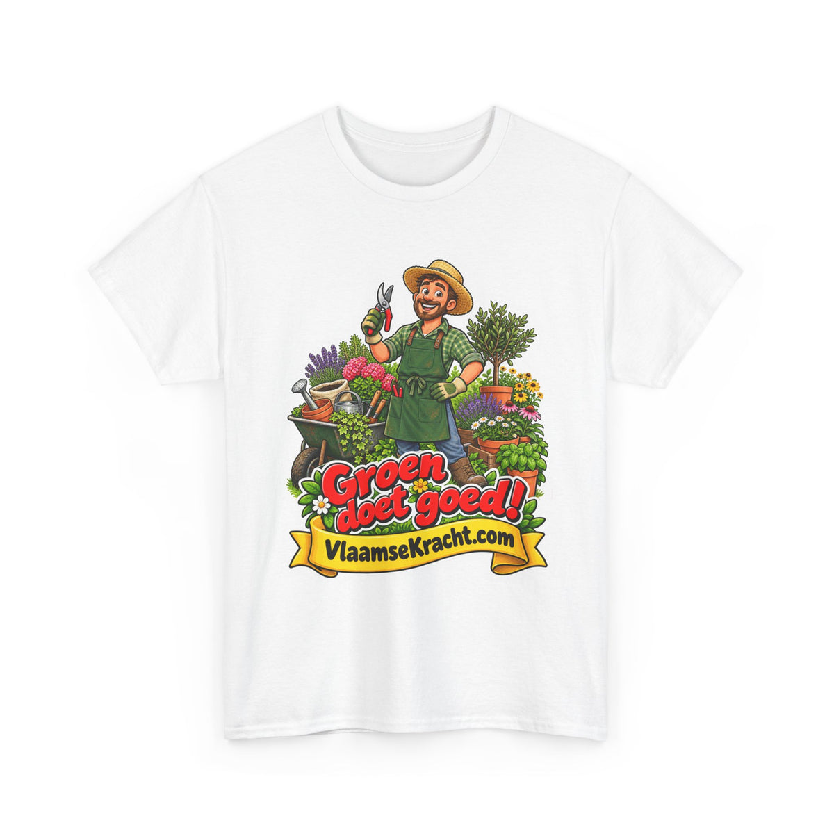 GROEN DOET GOED! Unisex T-shirt | De Tuinman | VlaamseKracht®