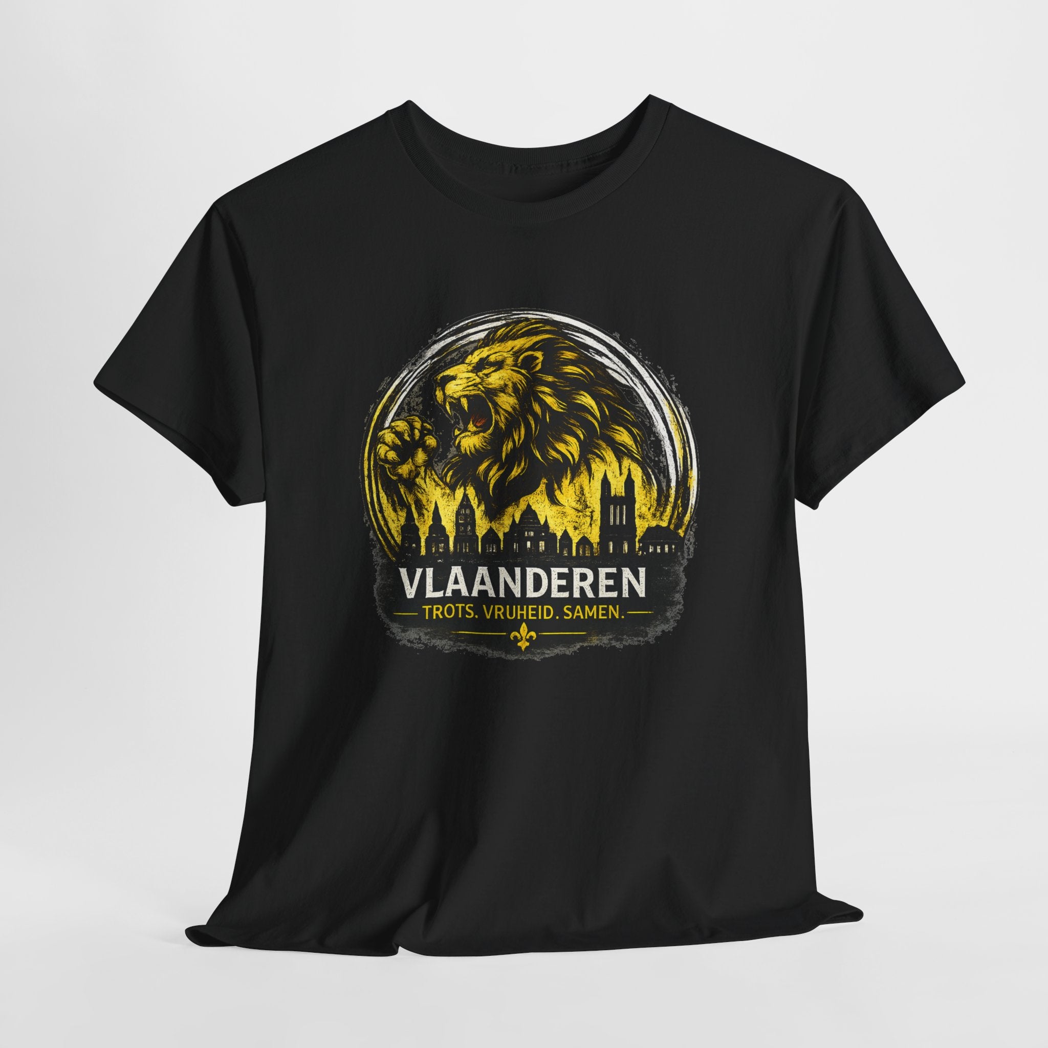 Premium Vlaamse Leeuw Vlaanderen T-Shirt – In Hart en Daad | VlaamseKracht®