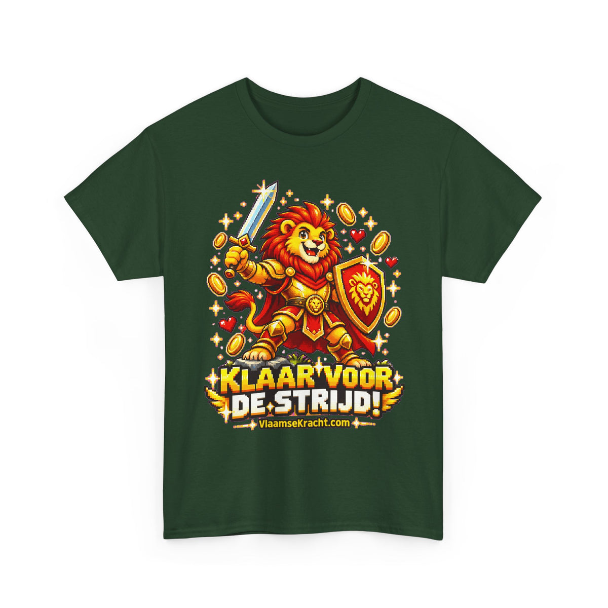 KLAAR VOOR DE STRIJD! Unisex T-shirt | Pixel Art | VlaamseKracht®