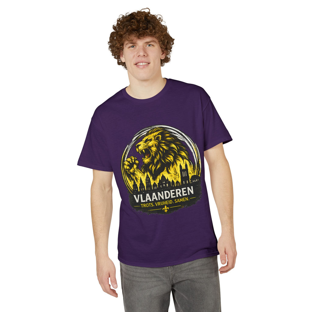 Premium Vlaamse Leeuw Vlaanderen Color Edition T-Shirt | In Hart en Daad | Unisex  | VlaamseKracht®