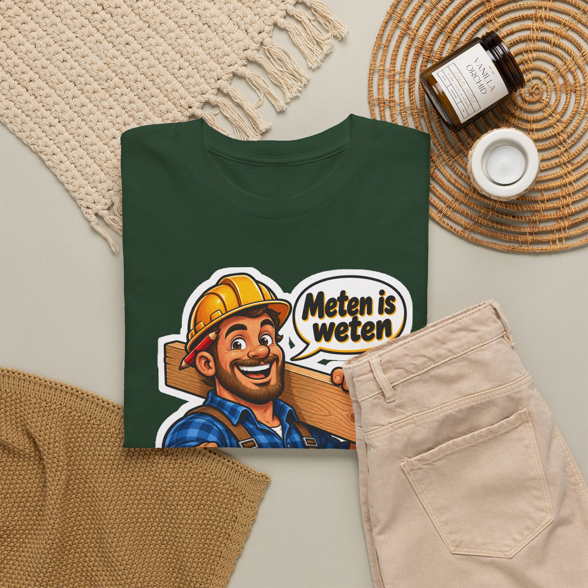 METEN IS WETEN Unisex T-shirt | Vlaams Vakmanschap | VlaamseKracht®