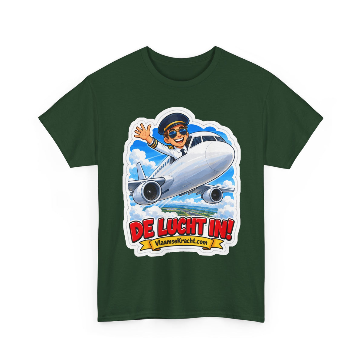 DE LUCHT IN! Unisex T-shirt | De Piloot | VlaamseKracht®