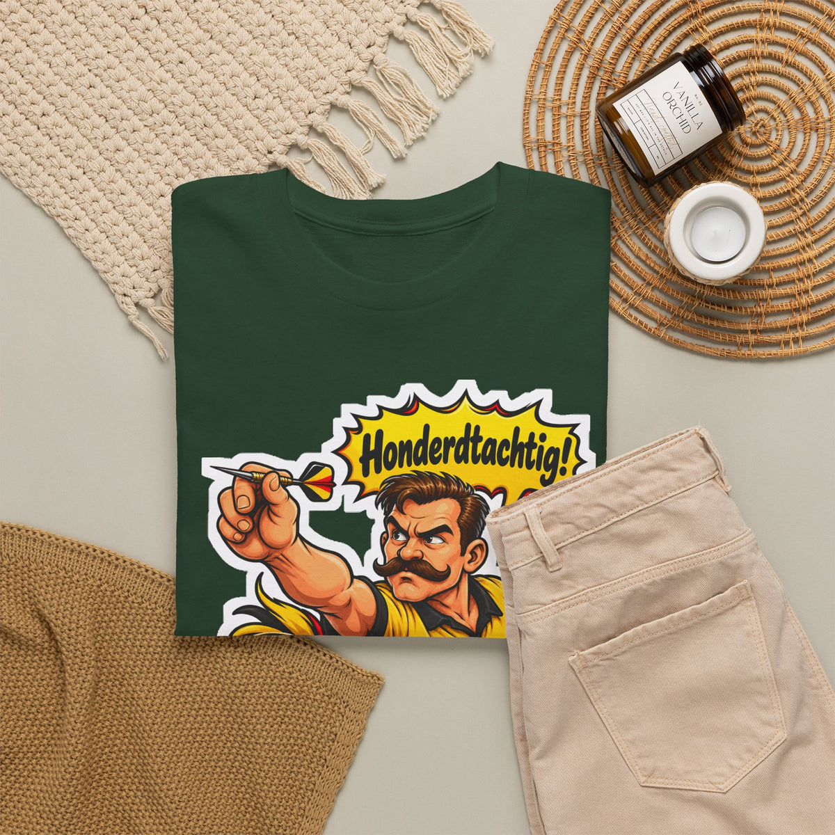 HONDERDTACHTIG! Unisex T-shirt | Darts | VlaamseKracht®