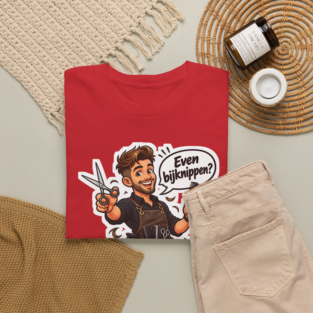 EVEN BIJKNIPPEN? Unisex T-shirt | De Kapper | VlaamseKracht®