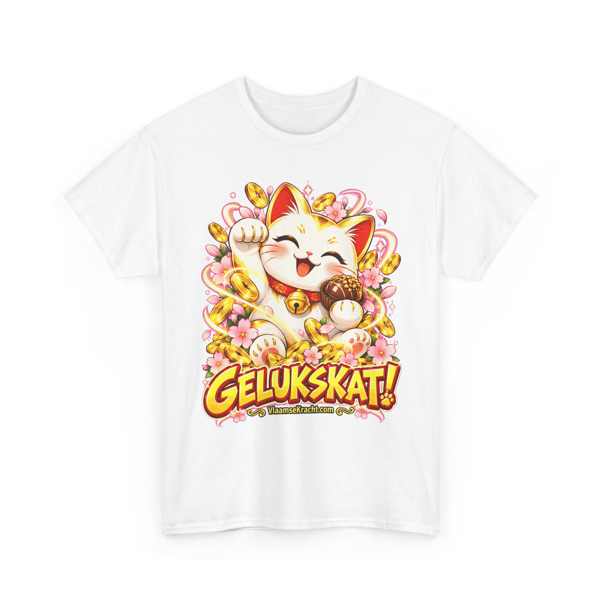 GELUKSKAT! Unisex T-shirt | Kawaii | VlaamseKracht®