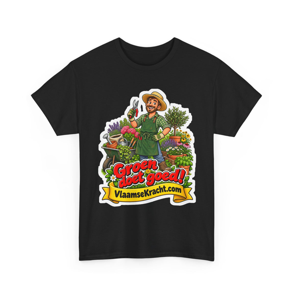 GROEN DOET GOED! Unisex T-shirt | De Tuinman | VlaamseKracht®