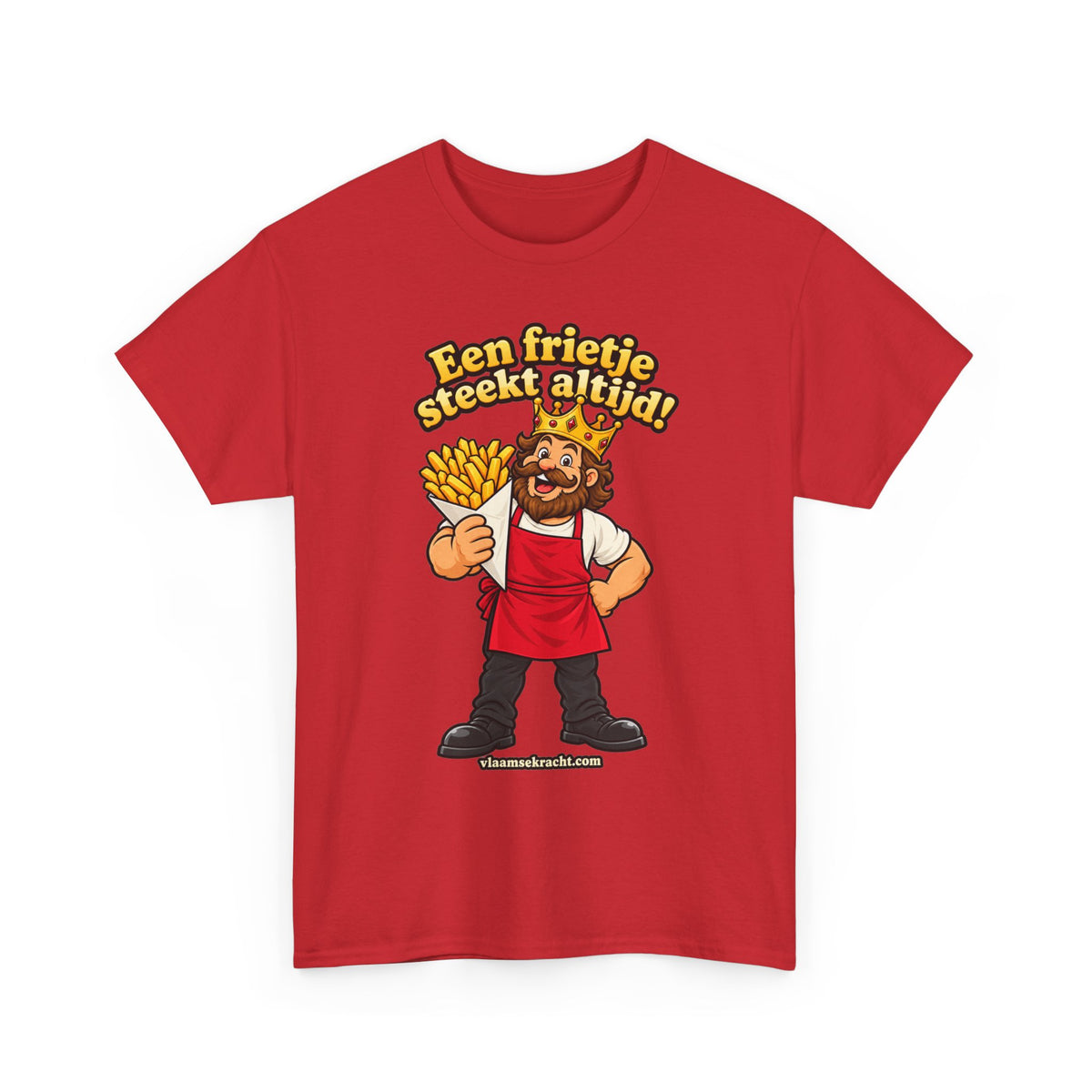 FRIETKONING Unisex T-shirt | Vlaamse Humor | VlaamseKracht®