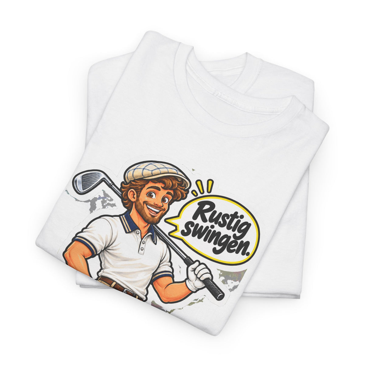 RUSTIG SWINGEN. Unisex T-shirt | De Golfer | VlaamseKracht®