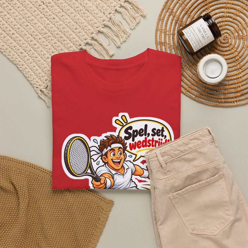 SPEL, SET, WEDSTRIJD! Unisex T-shirt | Tennis | VlaamseKracht®