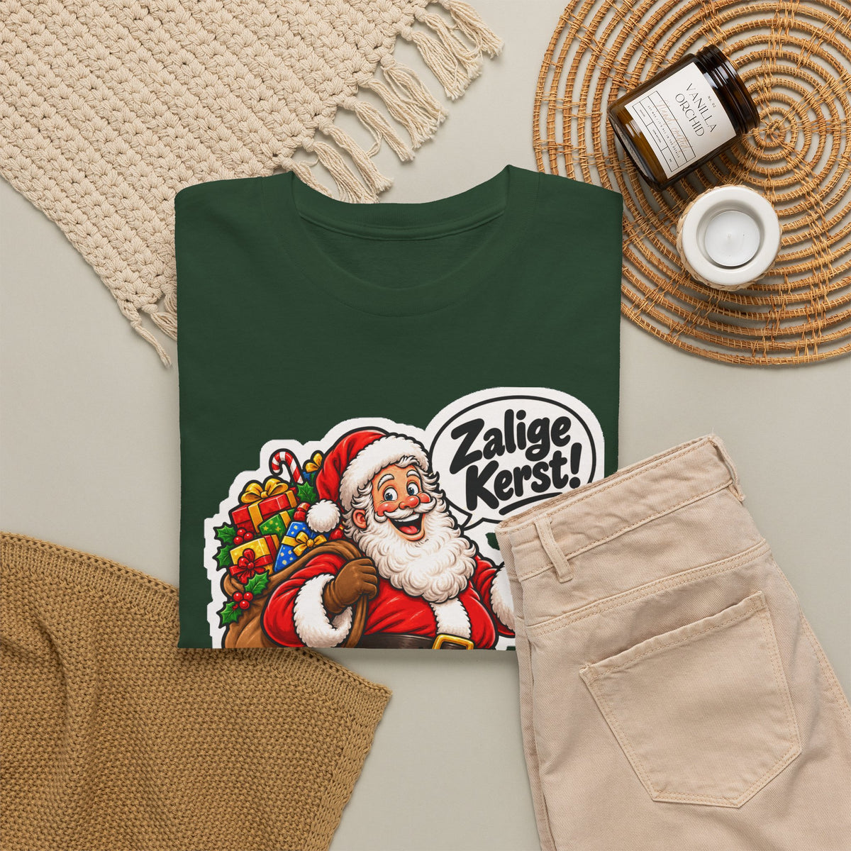ZALIGE KERST! Unisex T-shirt | De Kerstman | VlaamseKracht®