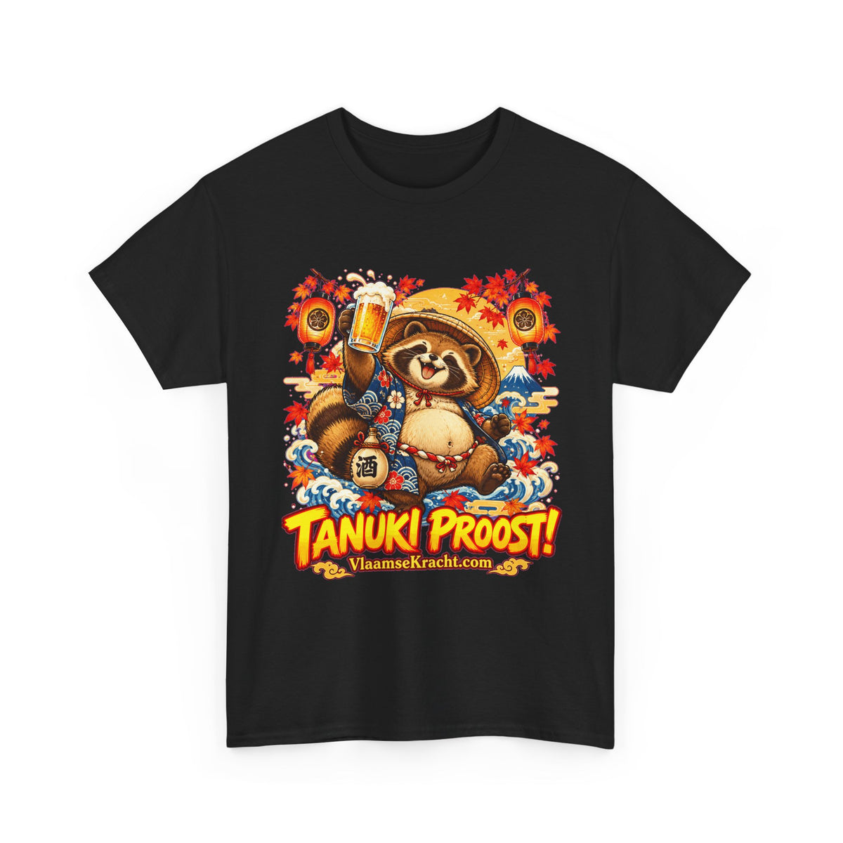 TANUKI PROOST! Unisex T-shirt | Japans | VlaamseKracht®