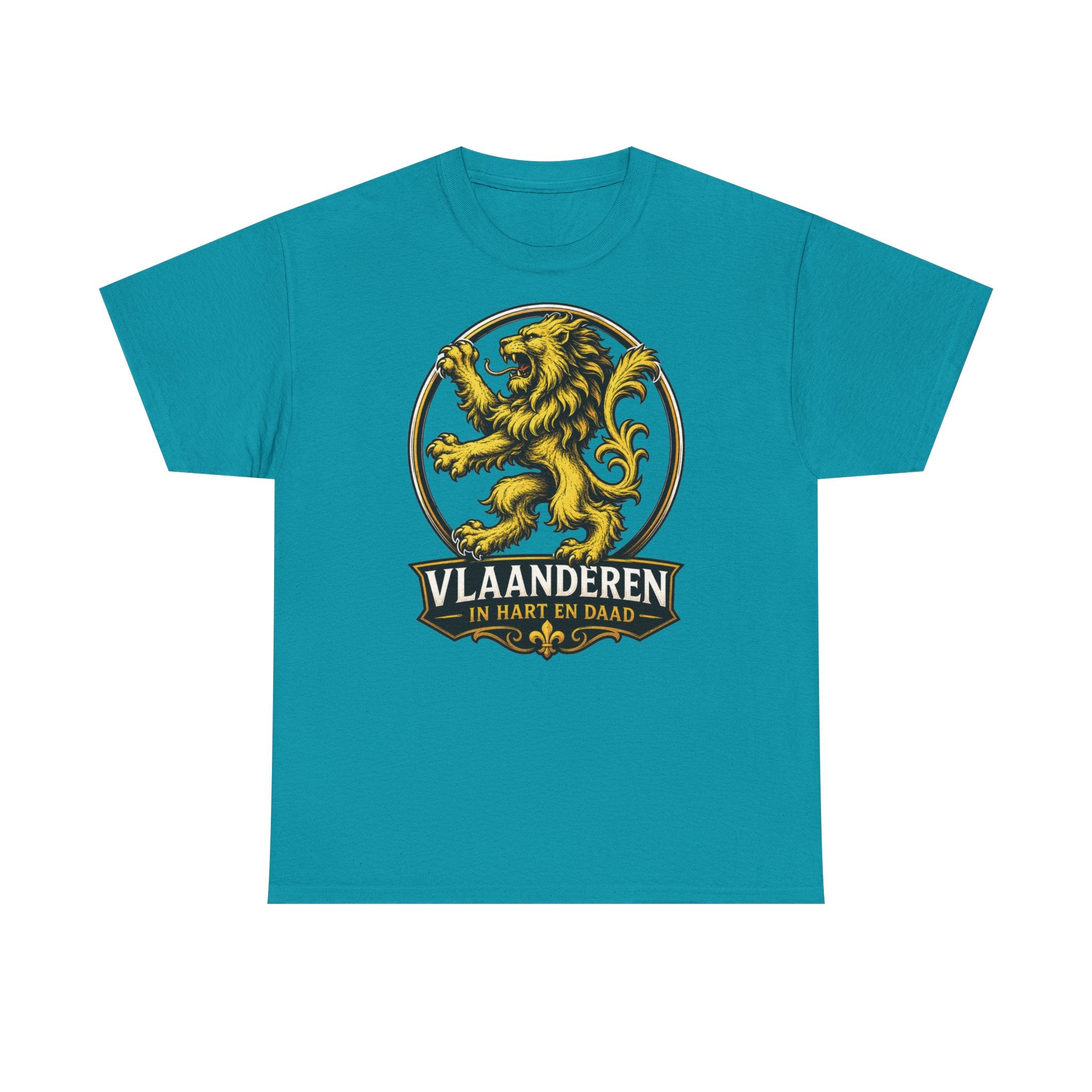 Premium Vlaamse Leeuw Vlaanderen Color Edition T-Shirt | In Hart en Daad | Unisex  | VlaamseKracht®
