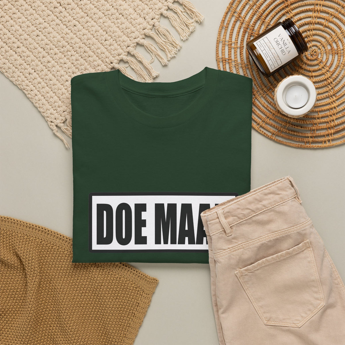 Doe maar gewoon Unisex T-shirt | Vlaamse Humor | VlaamseKracht®