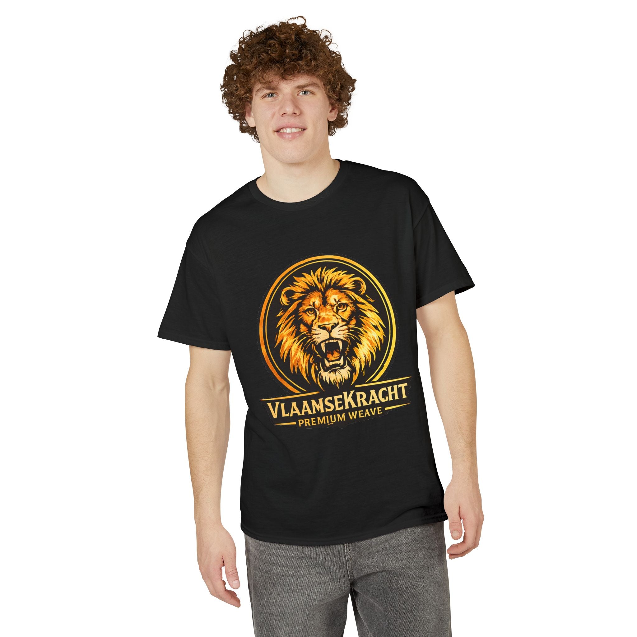 VlaamseKracht Roaring Lion Graphic T-Shirt — Premium Belgian Pride Tee