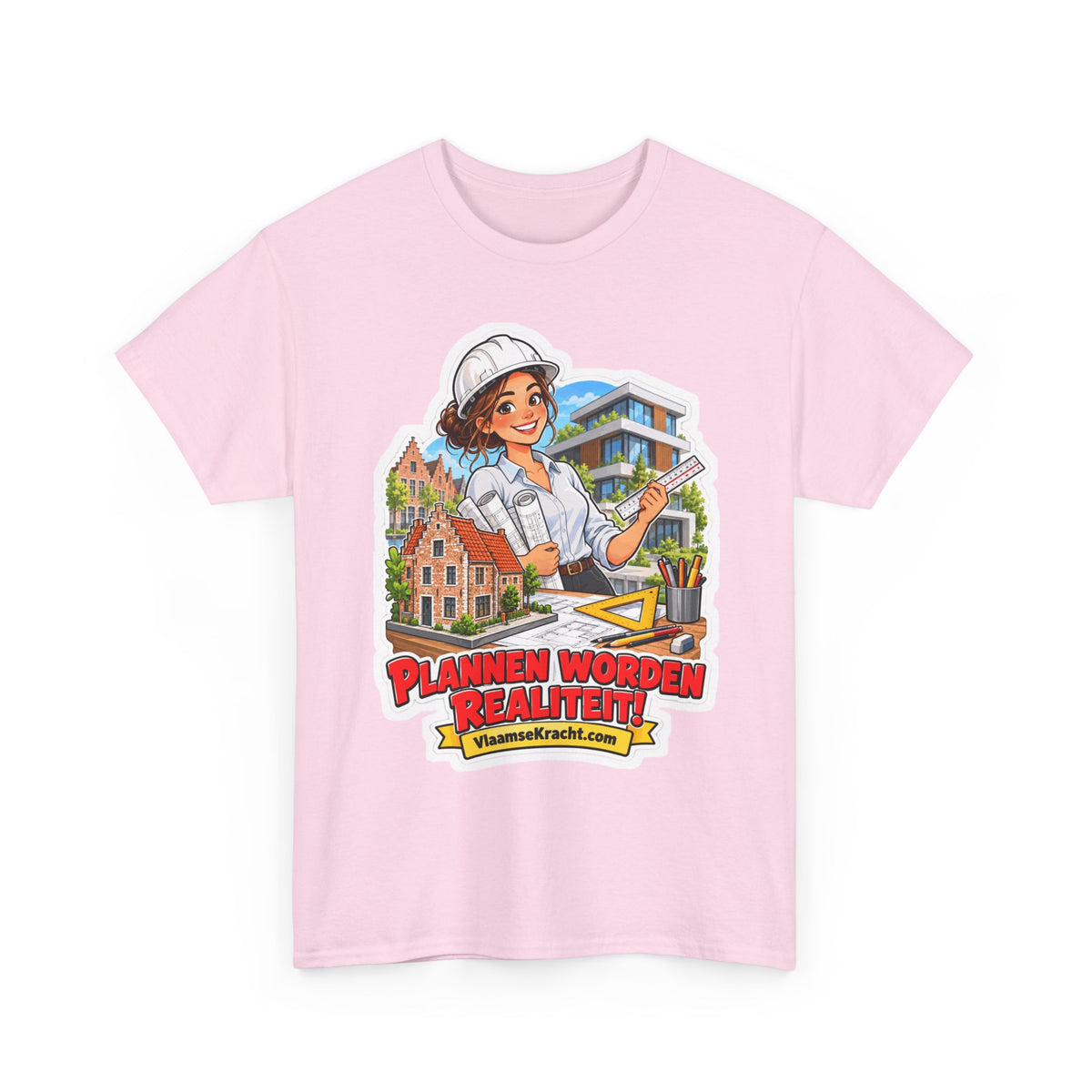 PLANNEN WORDEN REALITEIT! Unisex T-shirt | De Architect | VlaamseKracht®