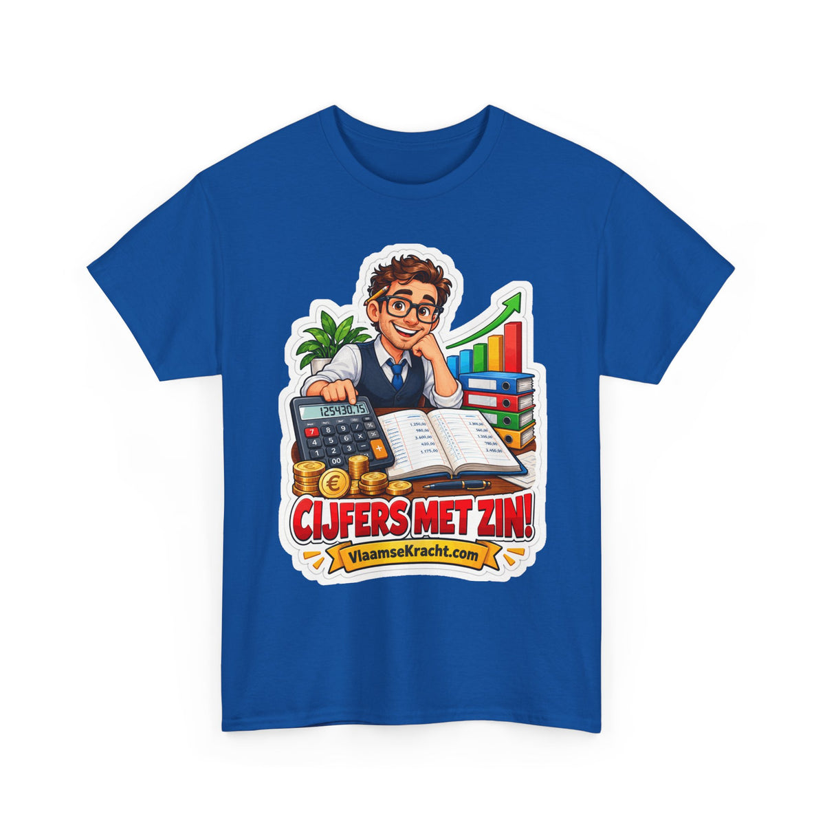 CIJFERS MET ZIN! Unisex T-shirt | De Boekhouder | VlaamseKracht®