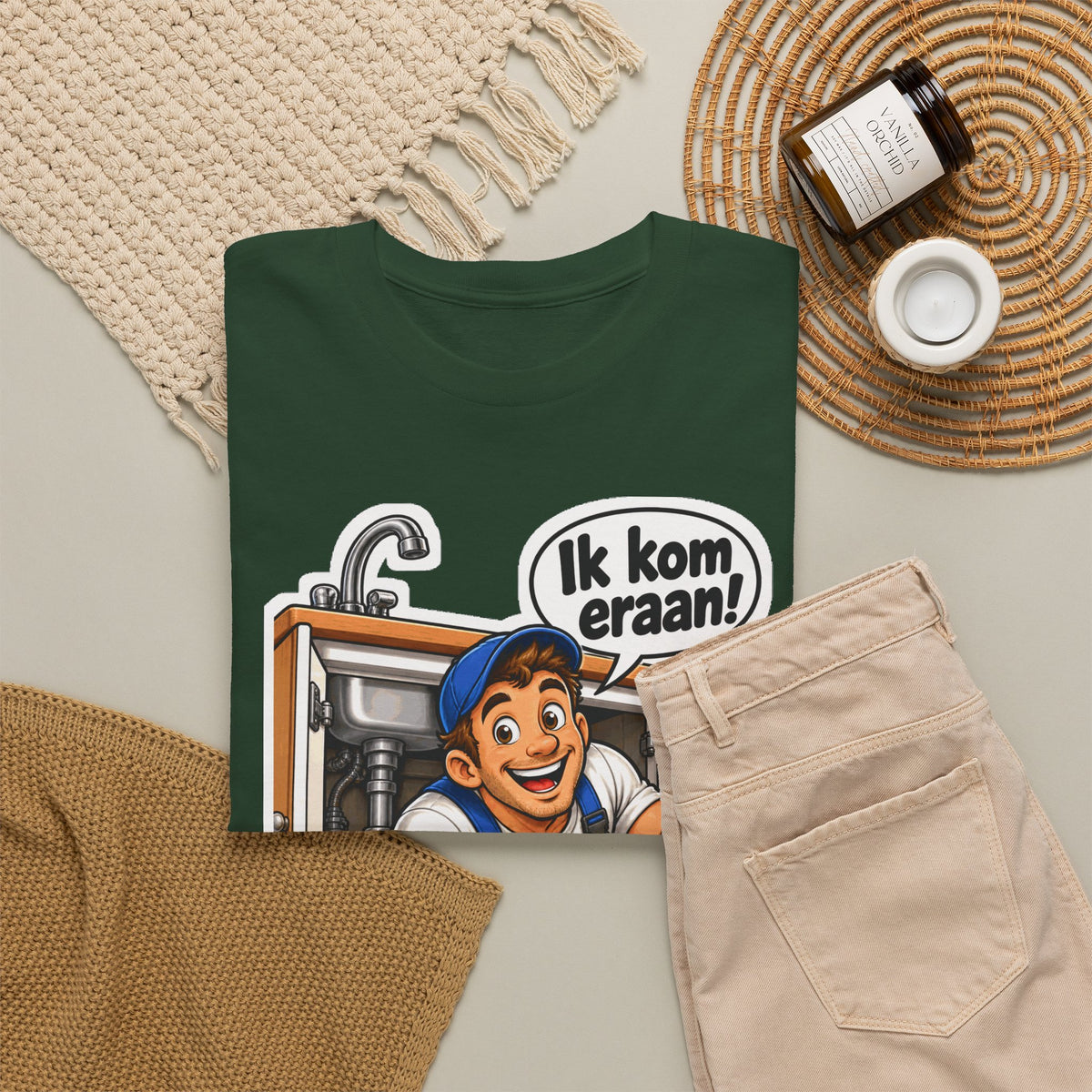 IK KOM ERAAN! Unisex T-shirt | De Loodgieter | VlaamseKracht®