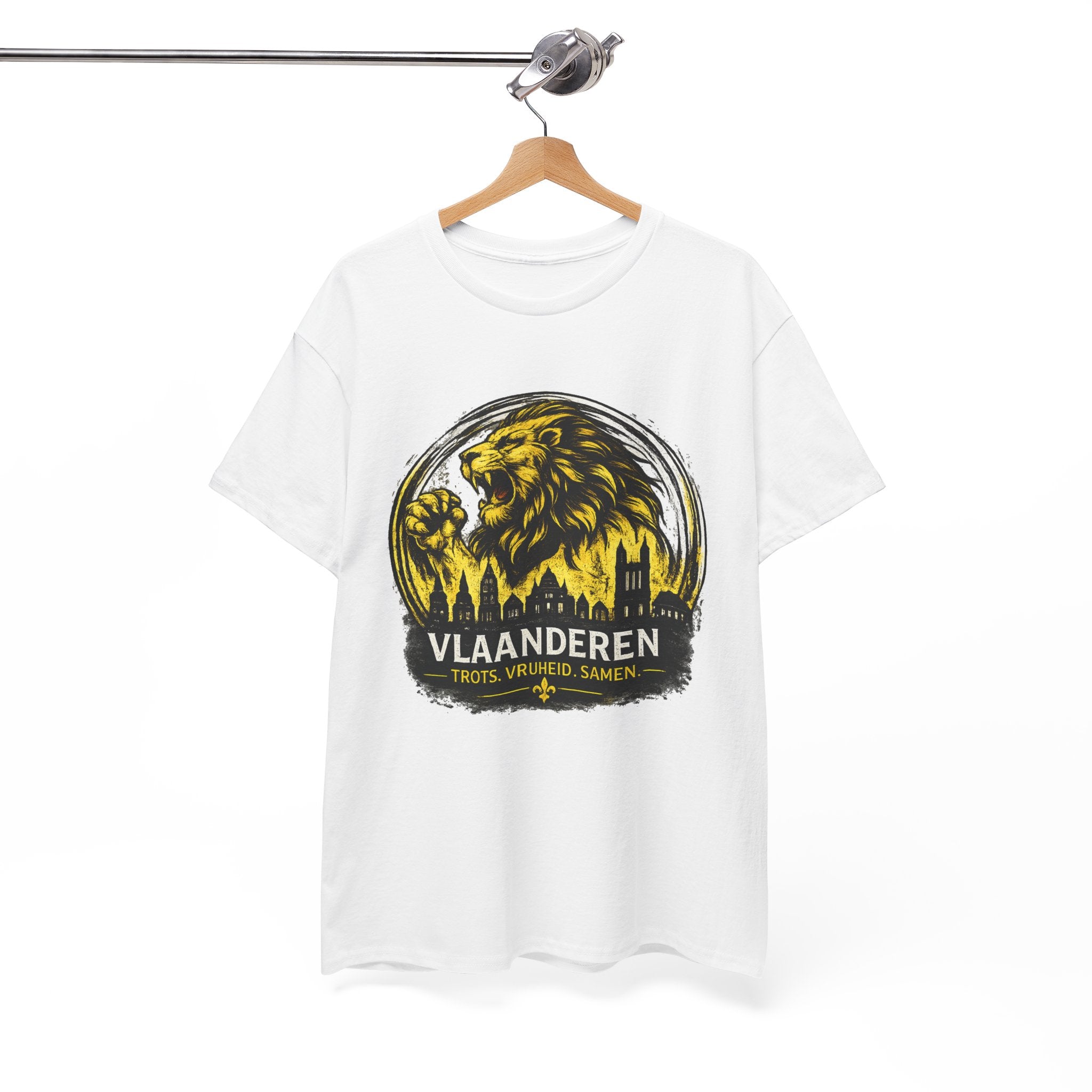 Premium Vlaamse Leeuw Vlaanderen T-Shirt – In Hart en Daad | VlaamseKracht®