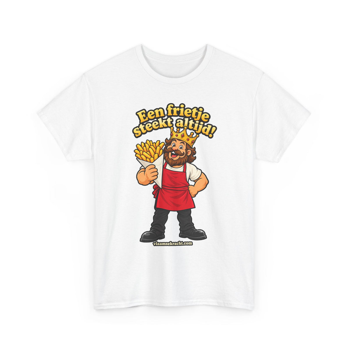 FRIETKONING Unisex T-shirt | Vlaamse Humor | VlaamseKracht®