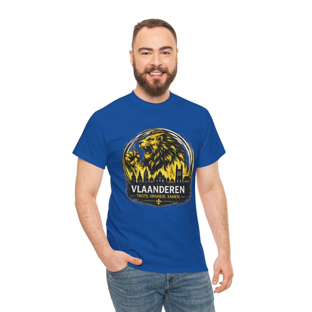 Premium Vlaamse Leeuw Vlaanderen T-Shirt – In Hart en Daad | VlaamseKracht®