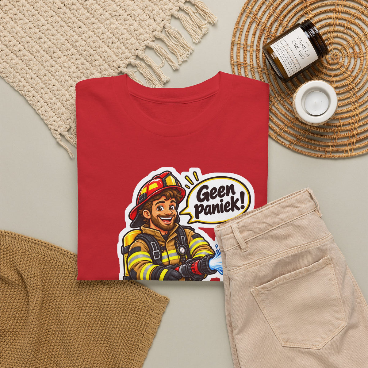 GEEN PANIEK! Unisex T-shirt | De Brandweerman | VlaamseKracht®