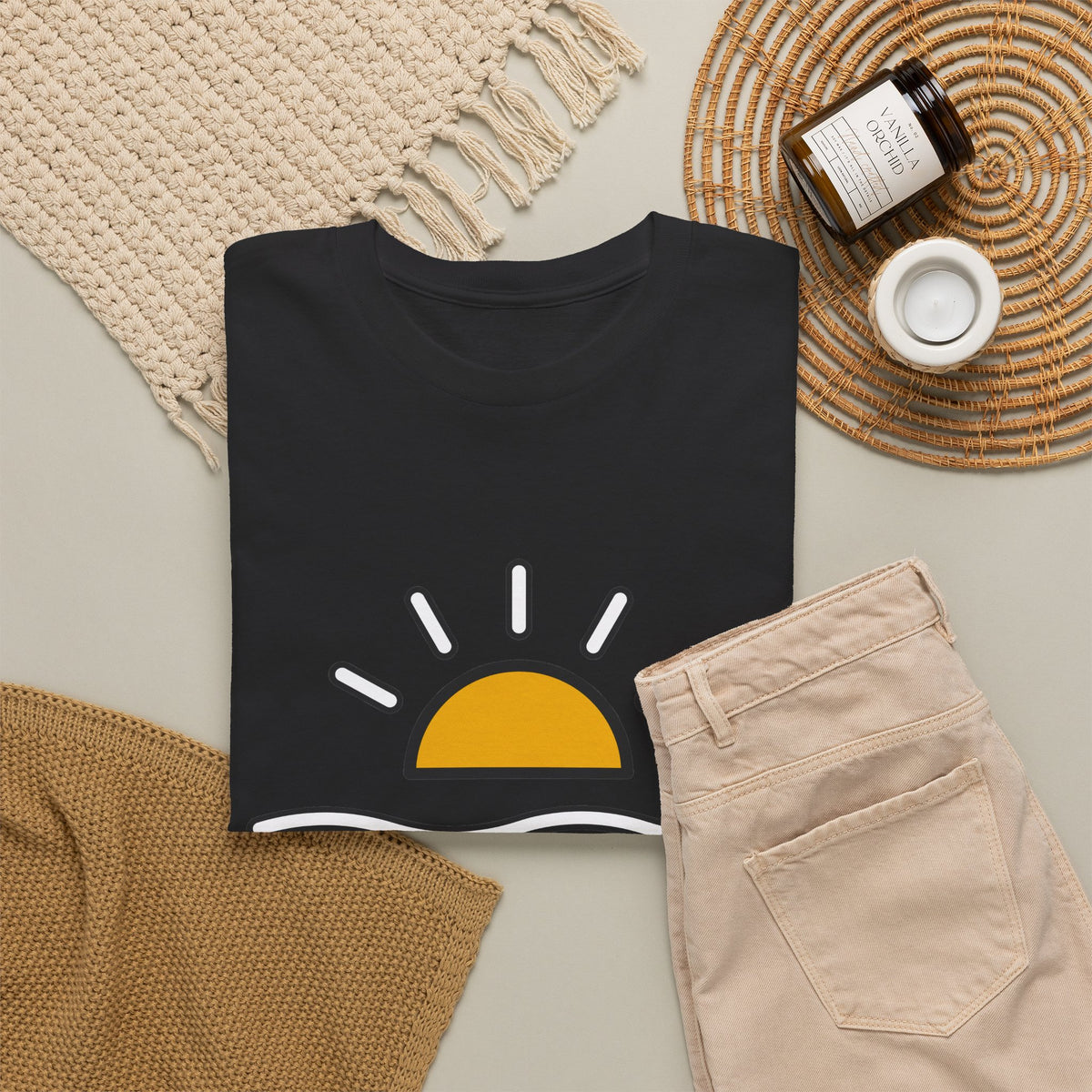 Oostende Zon & Golven Unisex T-shirt | Kust | VlaamseKracht®