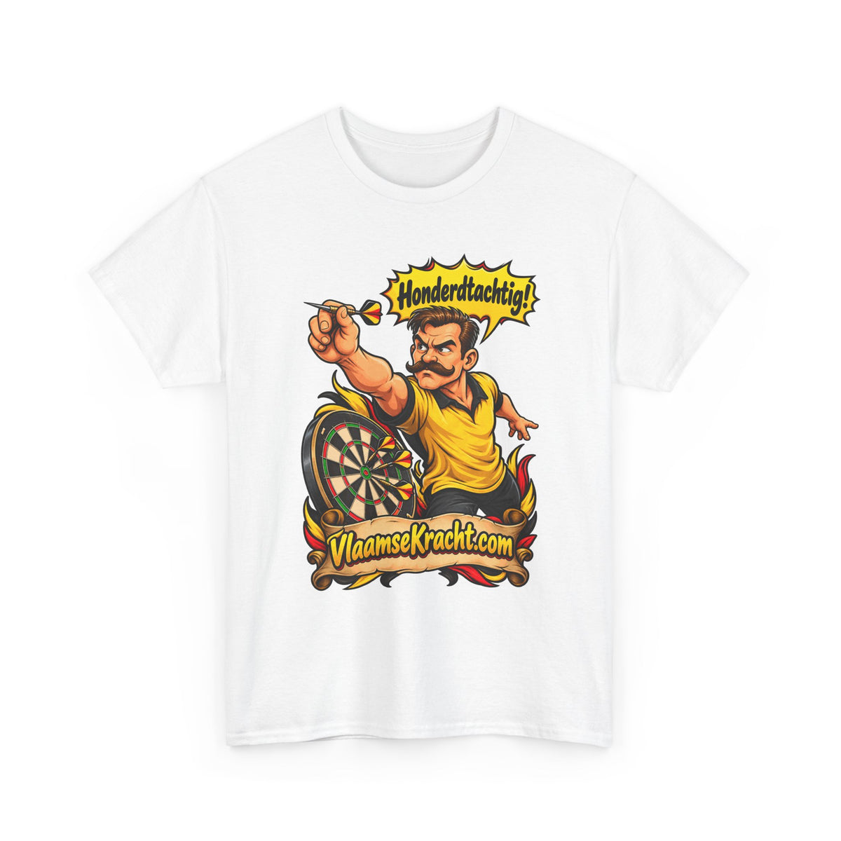 HONDERDTACHTIG! Unisex T-shirt | Darts | VlaamseKracht®