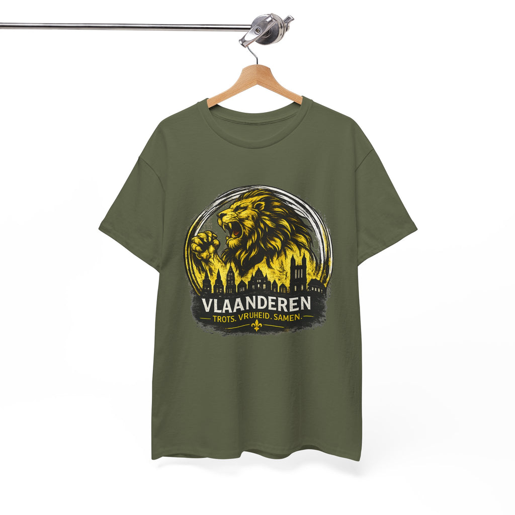 Premium Vlaamse Leeuw Vlaanderen T-Shirt – In Hart en Daad | VlaamseKracht®