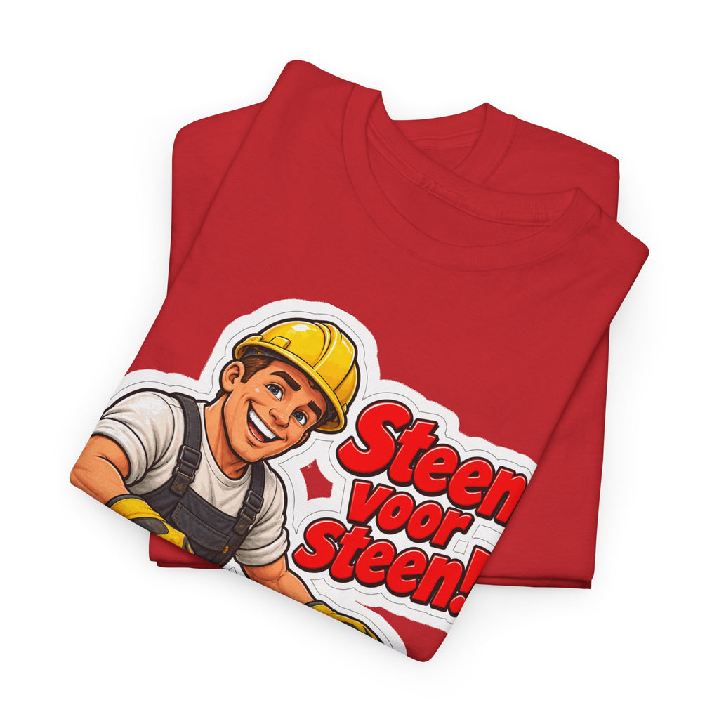 STEEN VOOR STEEN! Unisex T-shirt | De Metselaar | VlaamseKracht®