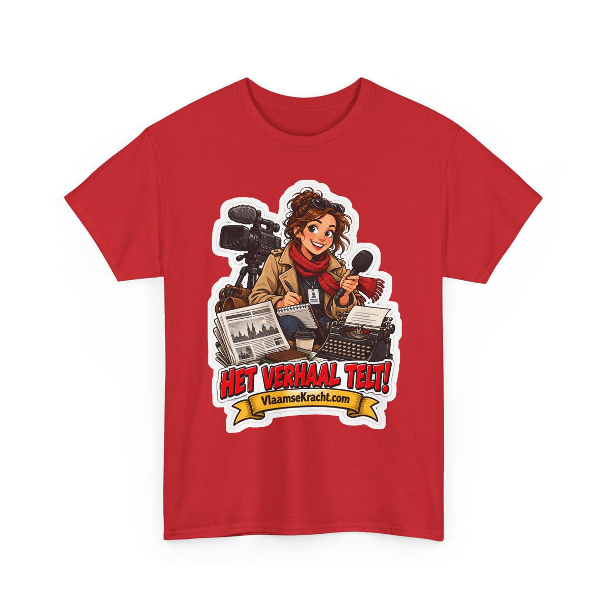 HET VERHAAL TELT! Unisex T-shirt | De Journalist | VlaamseKracht®