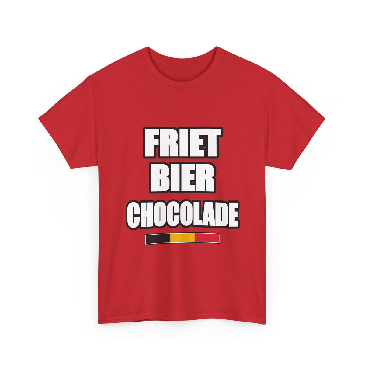 FRIET · BIER · CHOCOLADE Unisex T-shirt | Belgisch Trots | VlaamseKracht®