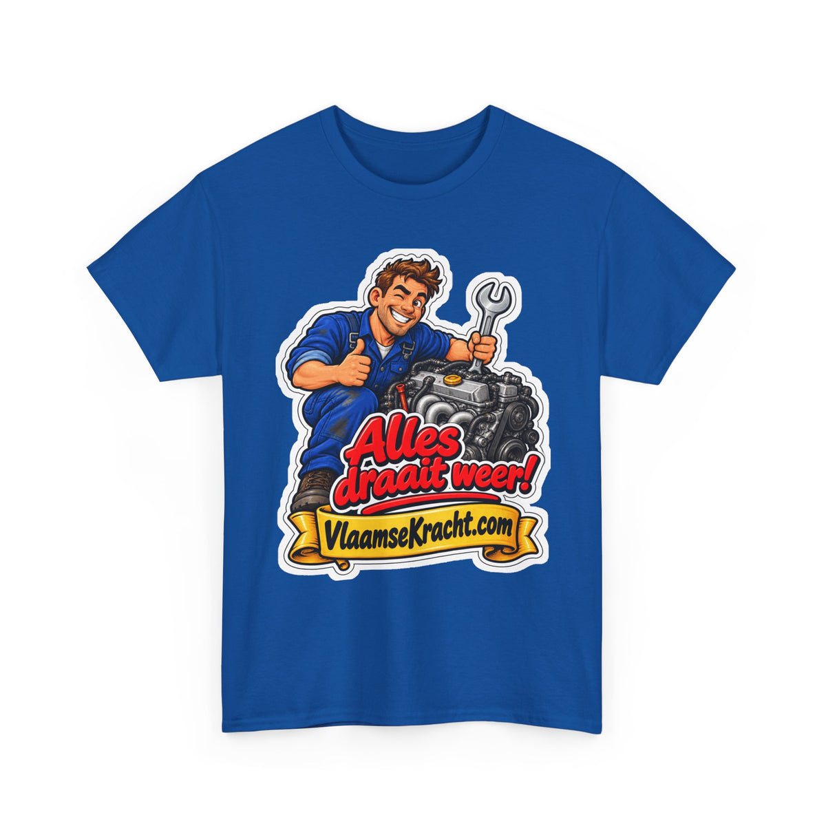 ALLES DRAAIT WEER! Unisex T-shirt | De Mecanicien | VlaamseKracht®