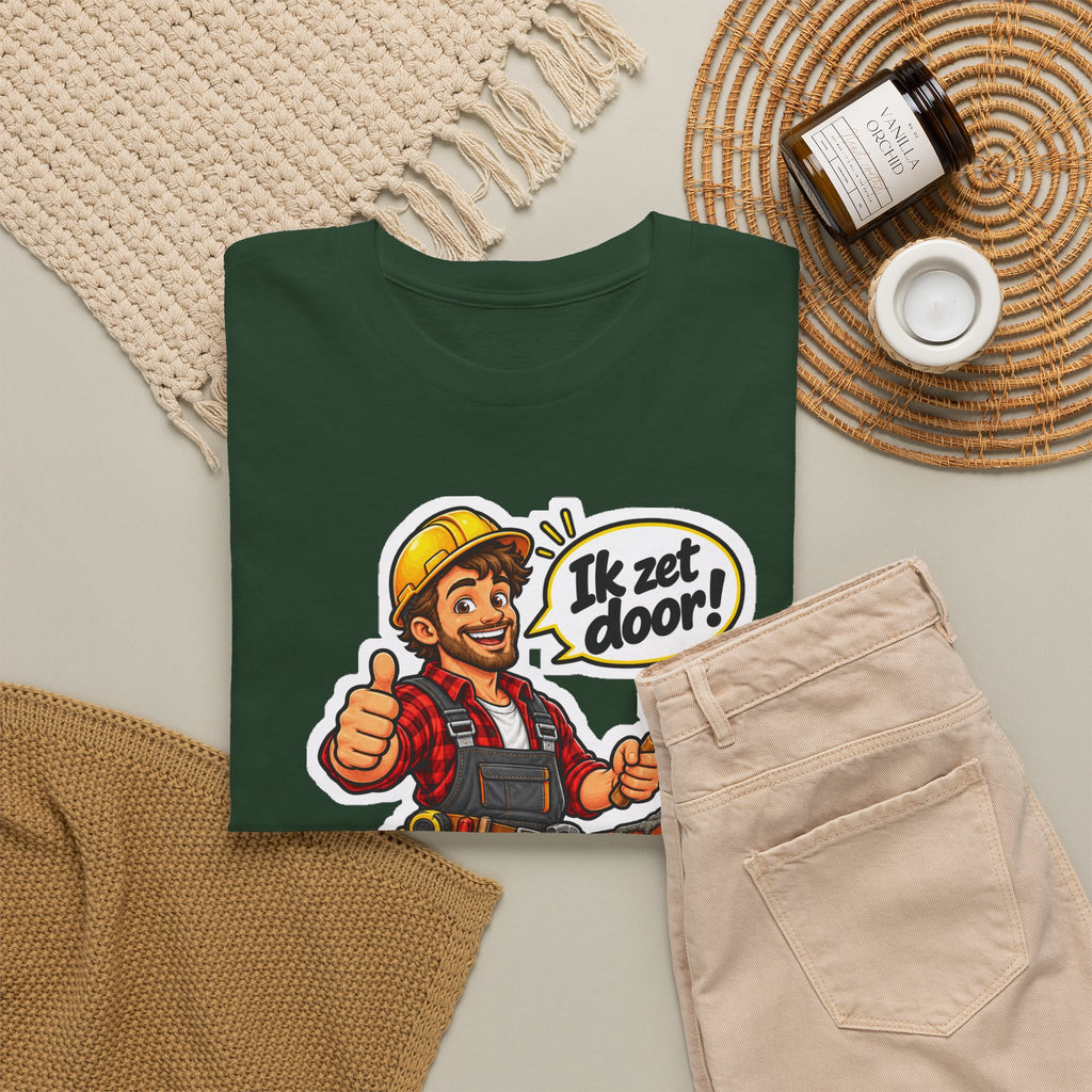 IK ZET DOOR! Unisex T-shirt | De Bouwvakker | VlaamseKracht®
