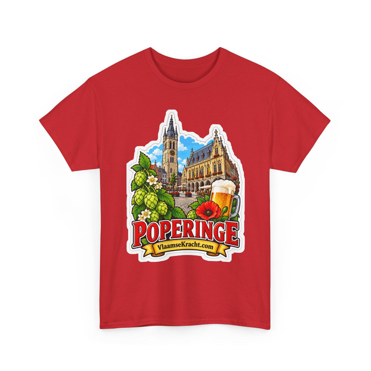 POPERINGE Unisex T-shirt | Vlaamse Stad | VlaamseKracht®
