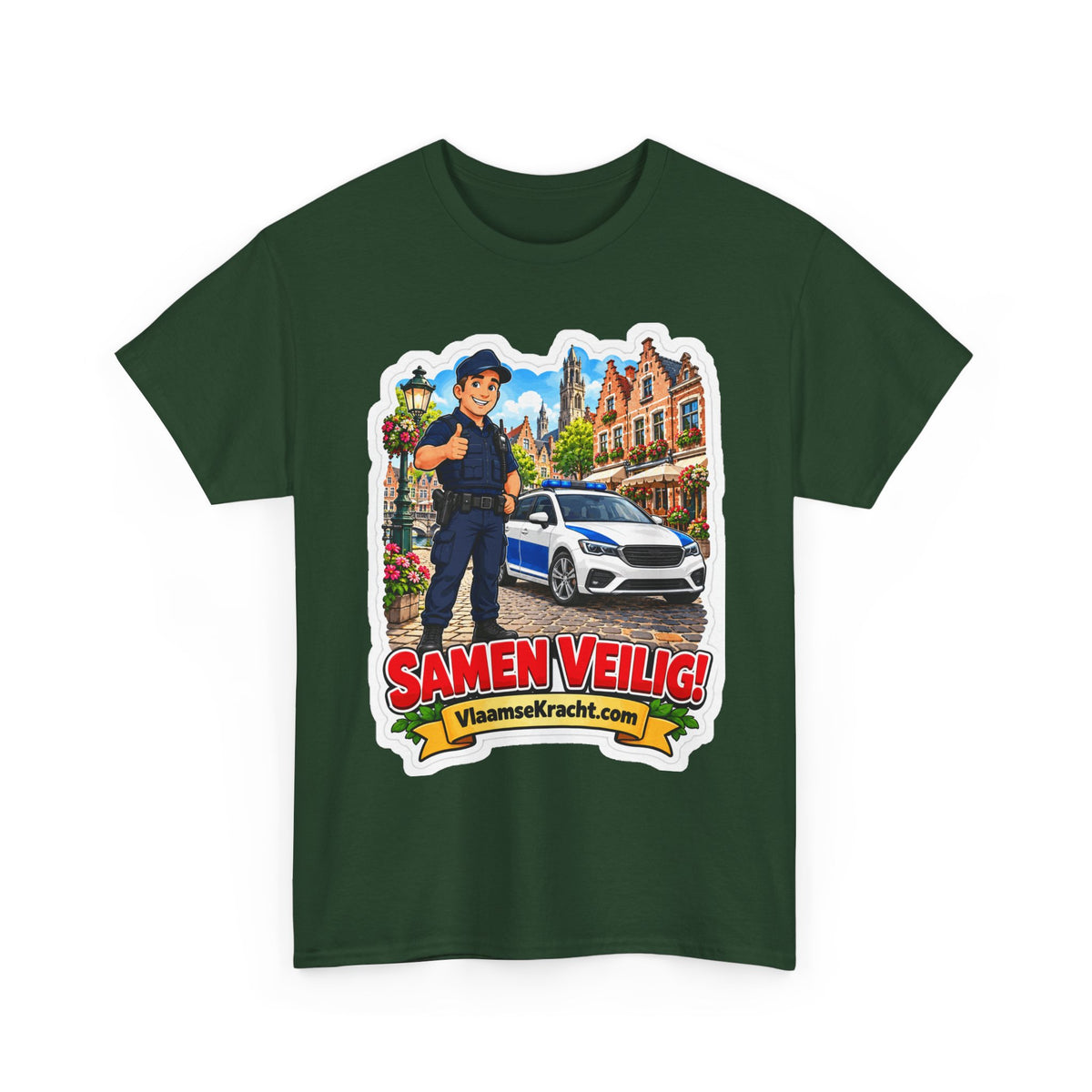 SAMEN VEILIG! Unisex T-shirt | De Agent | VlaamseKracht®