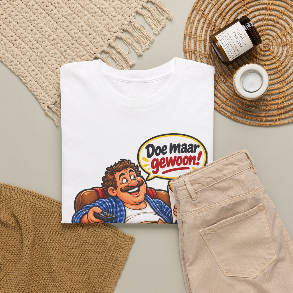 DOE MAAR GEWOON Unisex T-shirt | Gezellig Thuis | VlaamseKracht®