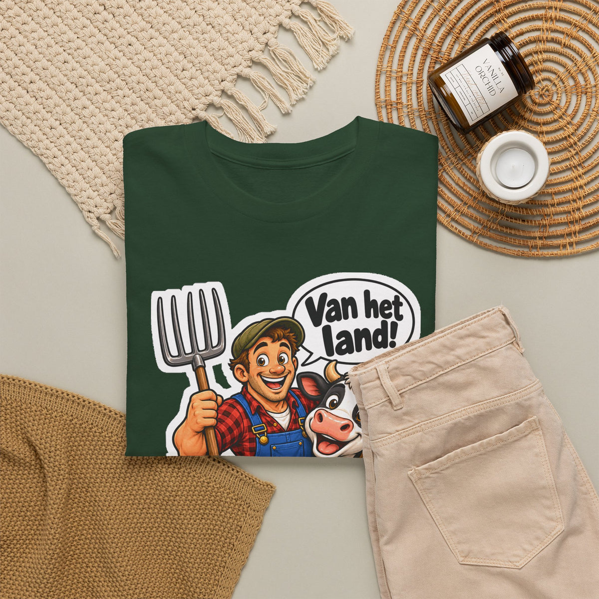VAN HET LAND! Unisex T-shirt | De Landbouwer | VlaamseKracht®
