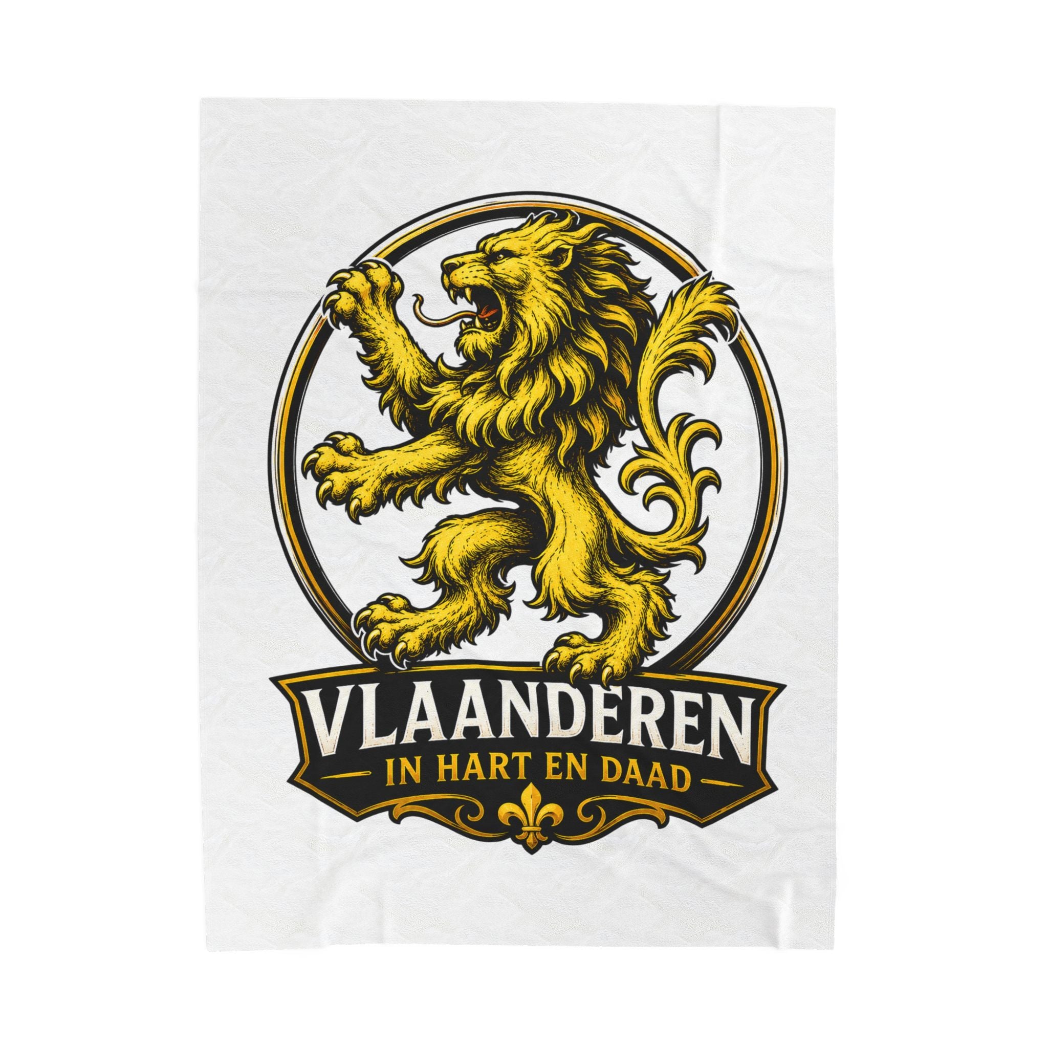 Premium Vlaamse Leeuw Velveteen Plush Blanket | VlaamseKracht®