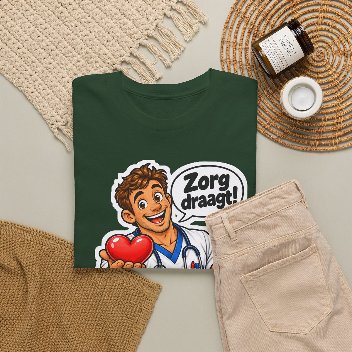 ZORG DRAAGT! Unisex T-shirt | De Verpleger | VlaamseKracht®
