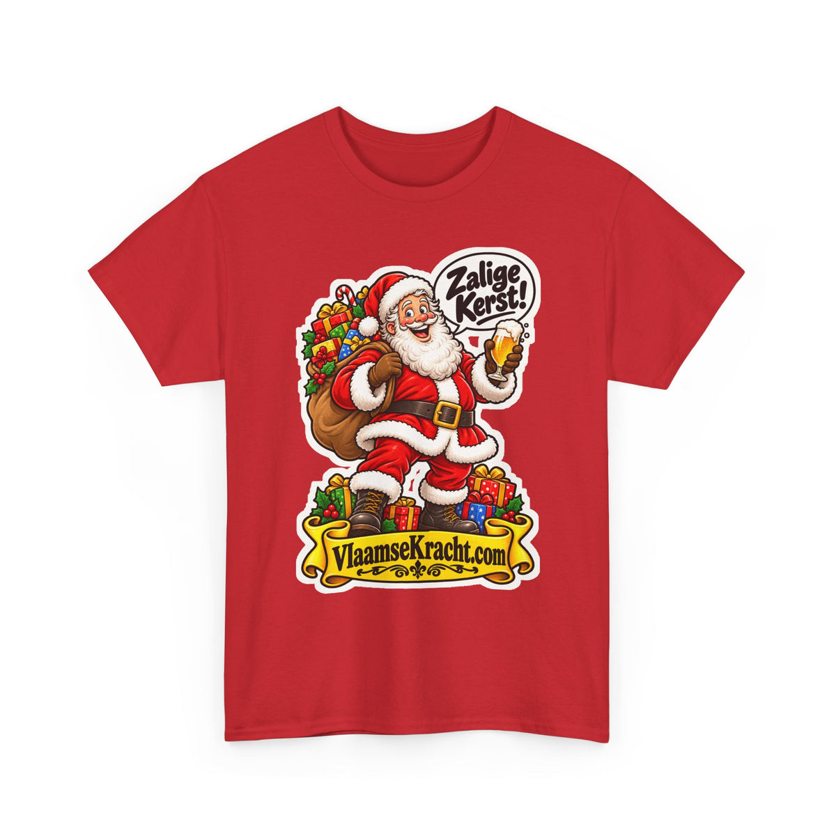 ZALIGE KERST! Unisex T-shirt | De Kerstman | VlaamseKracht®