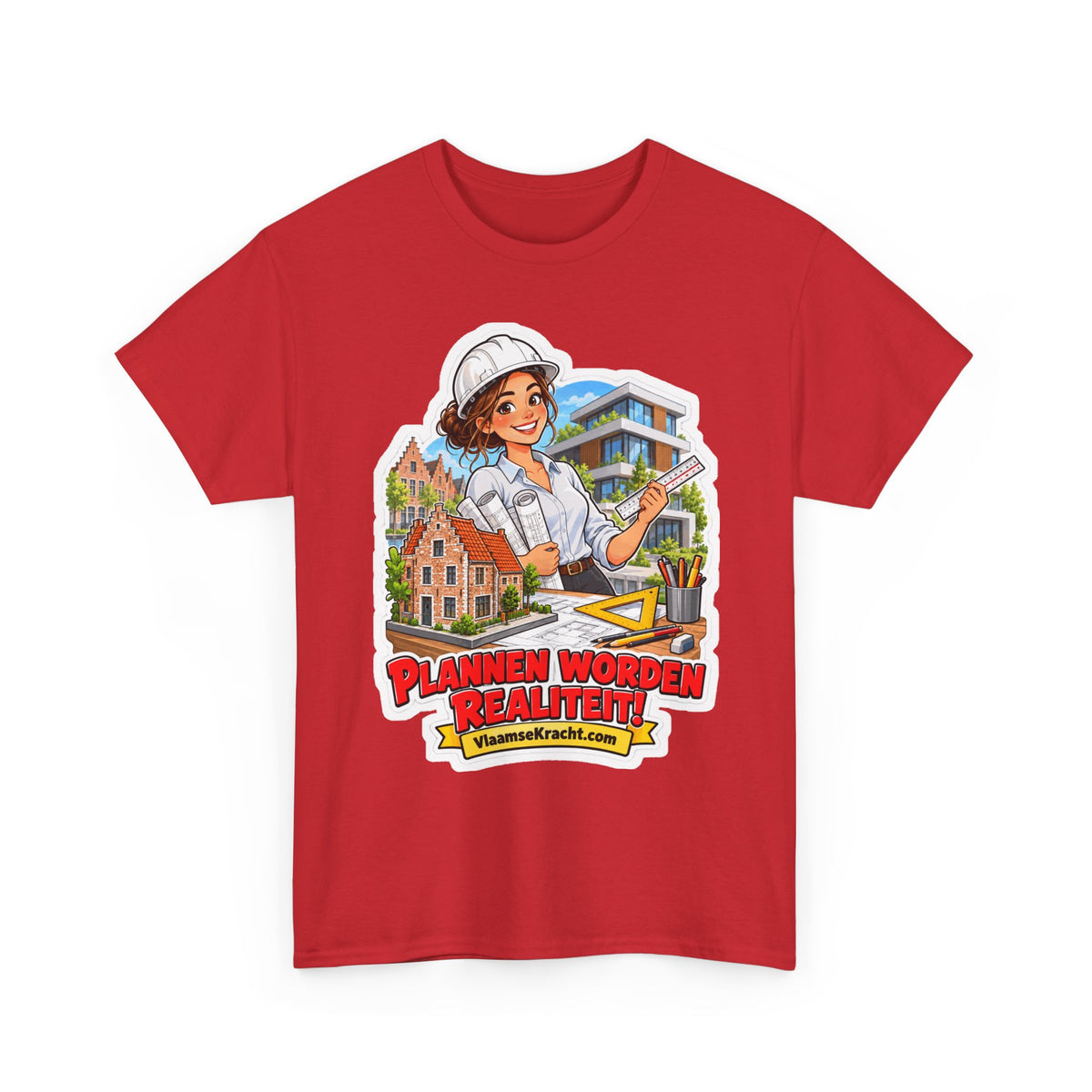 PLANNEN WORDEN REALITEIT! Unisex T-shirt | De Architect | VlaamseKracht®