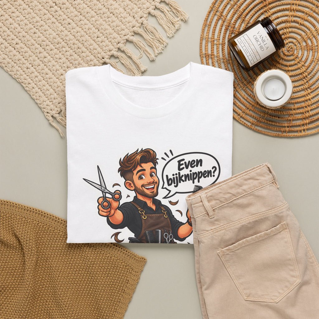 EVEN BIJKNIPPEN? Unisex T-shirt | De Kapper | VlaamseKracht®