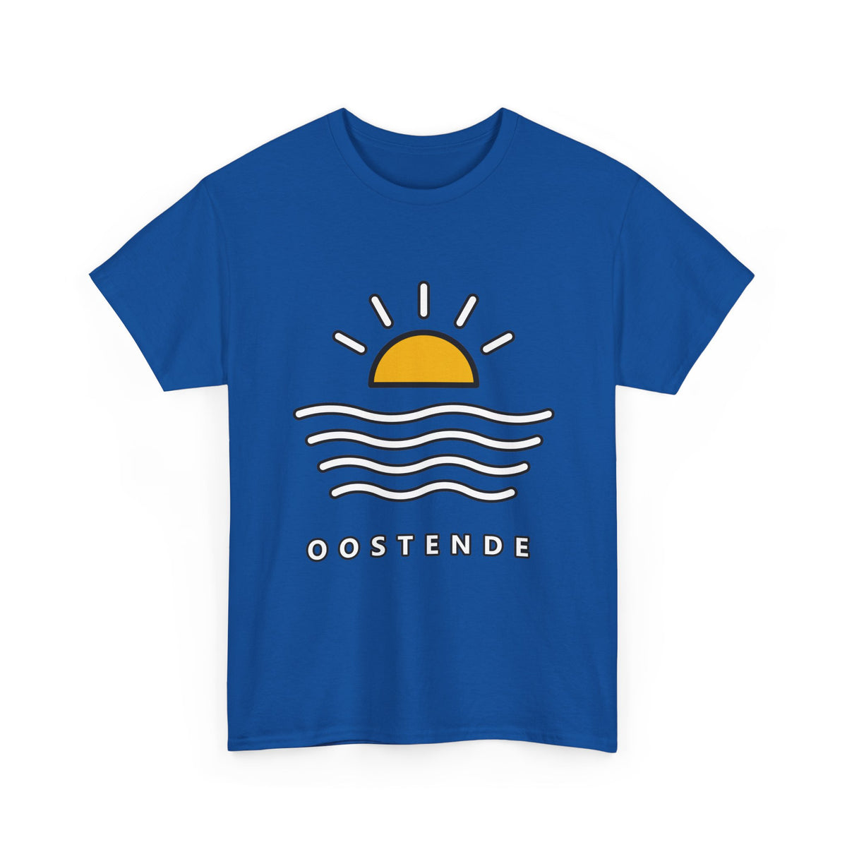 Oostende Zon & Golven Unisex T-shirt | Kust | VlaamseKracht®