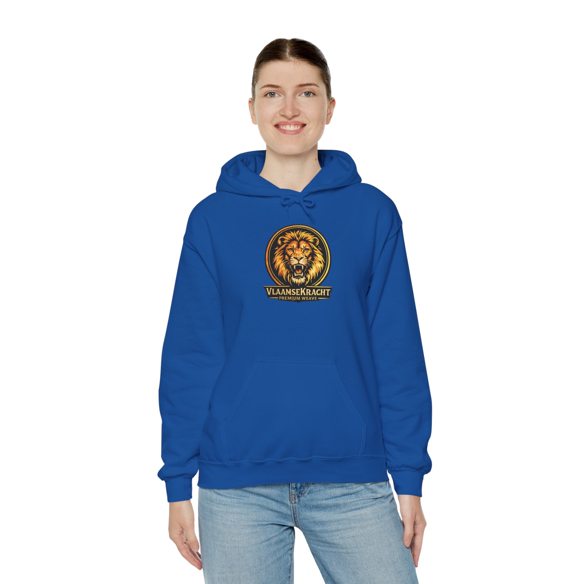 Lion Crest Hoodie - Vlaankerkracht Vintage Lion Emblem Sweatshirt