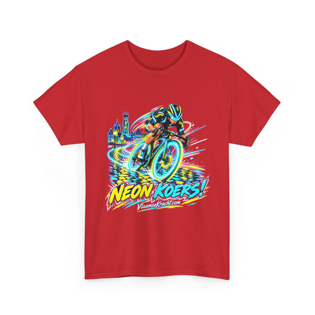 NEON KOERS! Unisex T-shirt | Cyberpunk | VlaamseKracht®