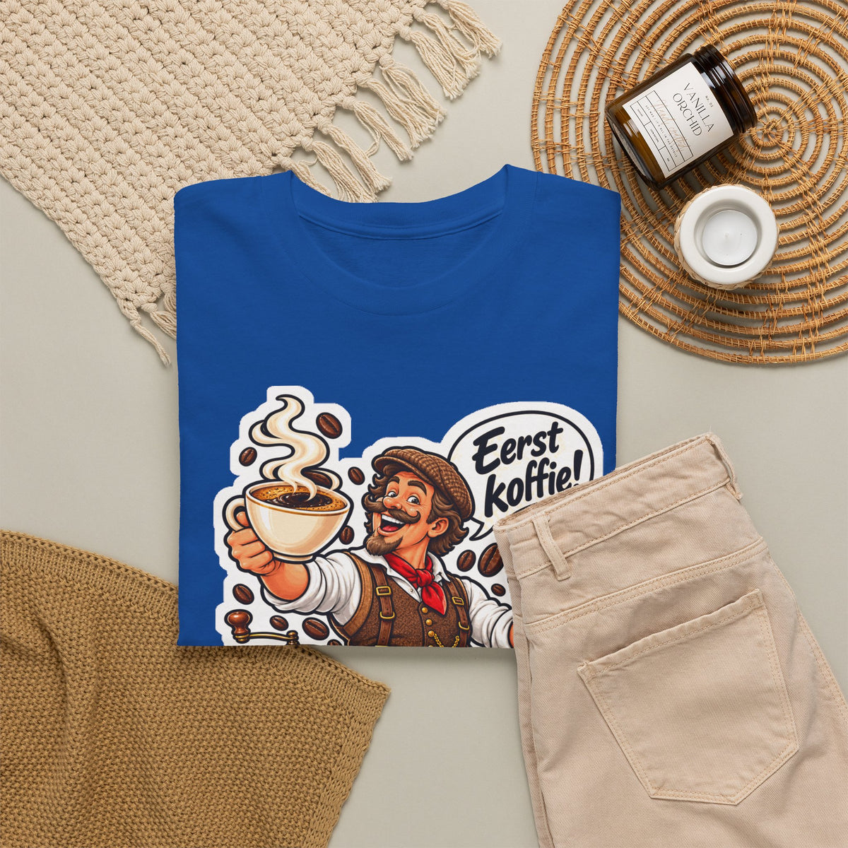 EERST KOFFIE! Unisex T-shirt | De Koffieliefhebber | VlaamseKracht®