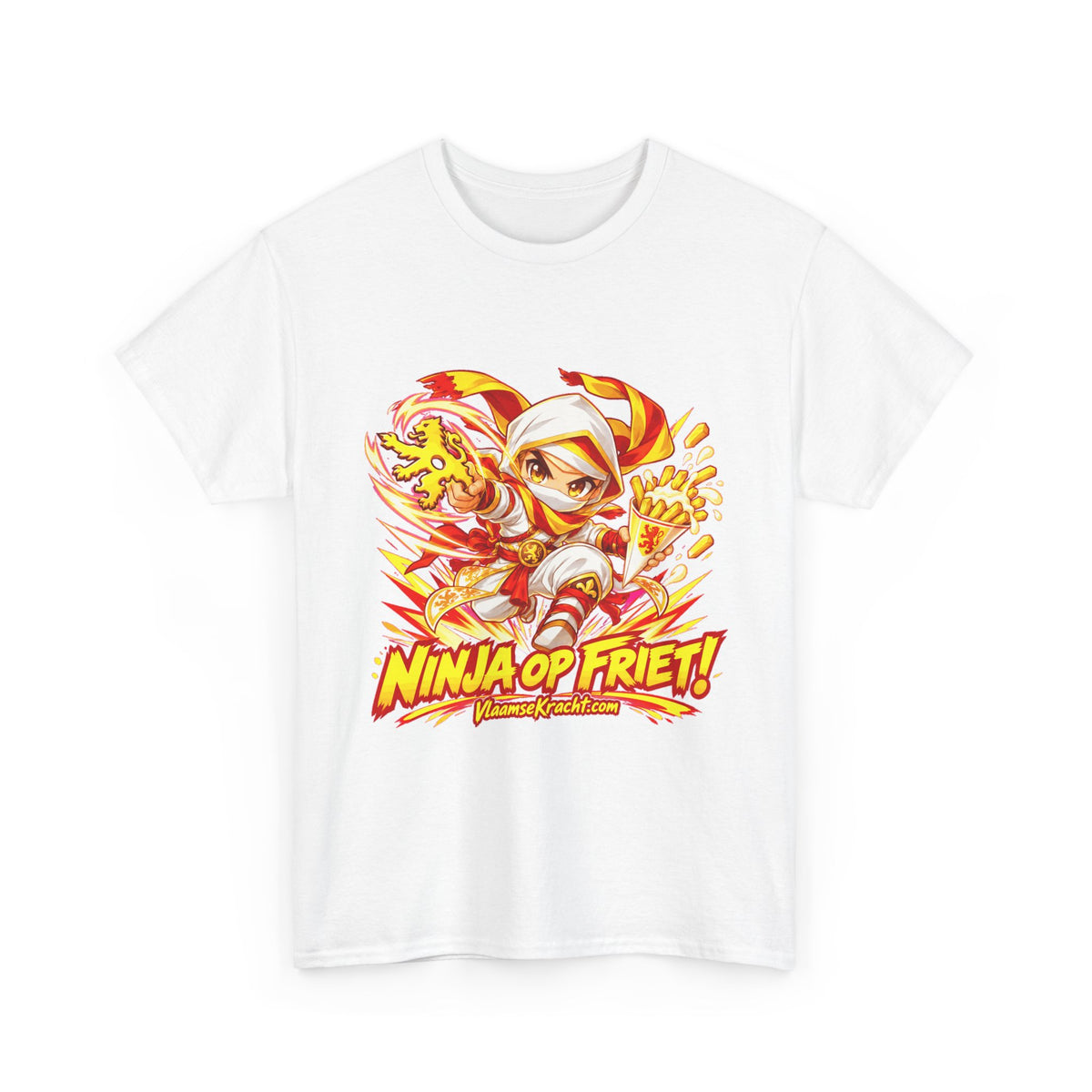 NINJA OP FRIET! Unisex T-shirt | Anime | VlaamseKracht®