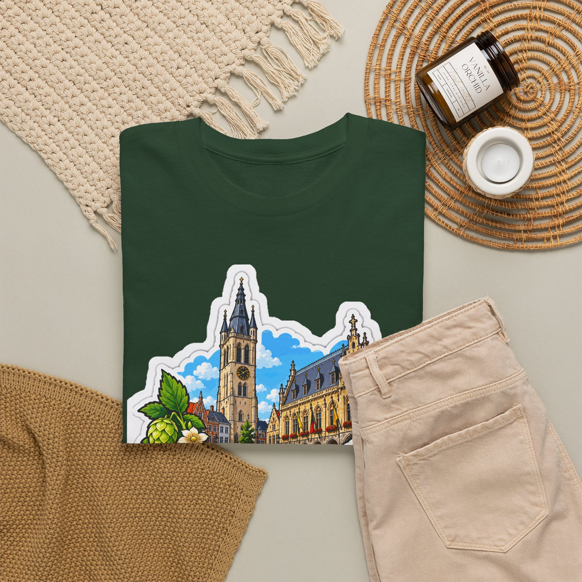 POPERINGE Unisex T-shirt | Vlaamse Stad | VlaamseKracht®