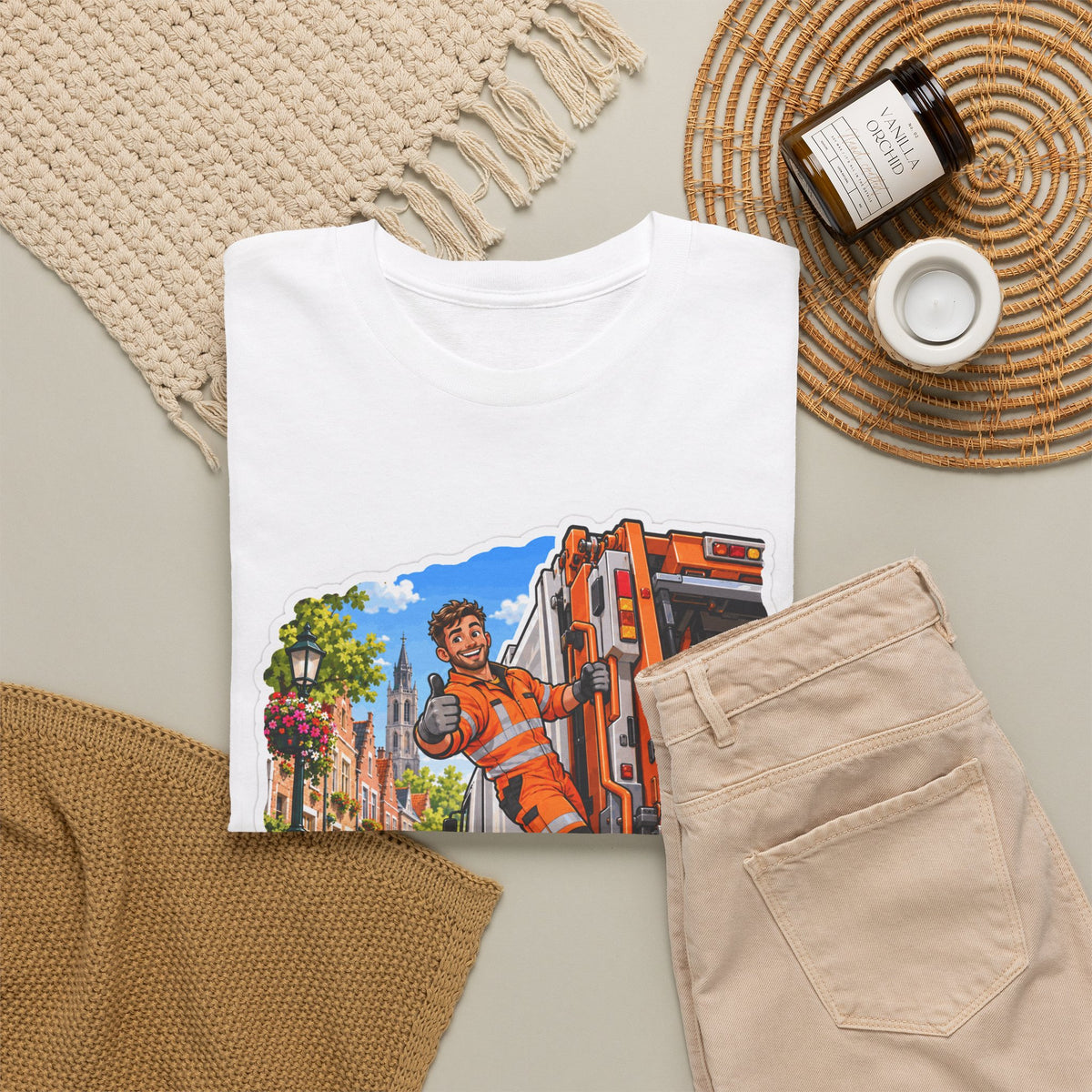 PROPER EN TROTS! Unisex T-shirt | De Afvalophaler | VlaamseKracht®