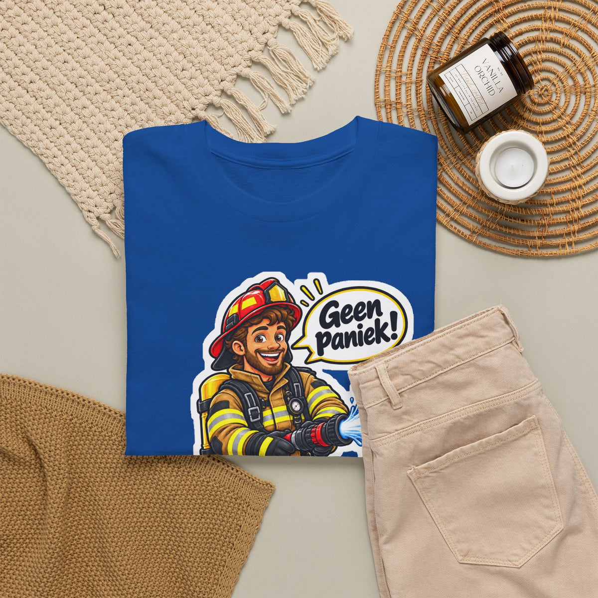 GEEN PANIEK! Unisex T-shirt | De Brandweerman | VlaamseKracht®